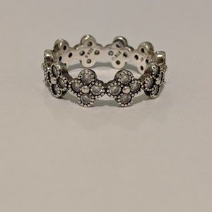 Pandora Oriental Blossom Ring CZ Sterling Silver